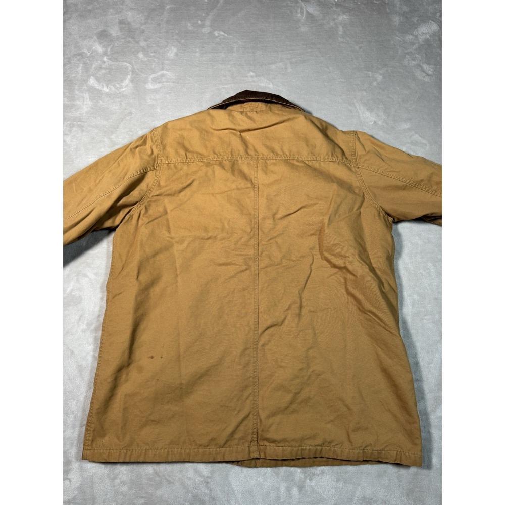 Vtg Lands End Barn Jacket Chore Coat XL (46-48) Camel Tan Patch Pockets - Picture 6 of 9